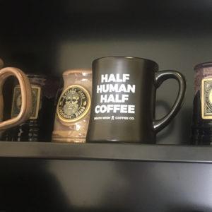 Half human. Half coffee.
