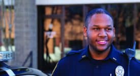 Brian Xavier Willis '15, a Saint Rose graduate and police officer in the metro Atlanta area