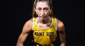 Christine Myers, Saint Rose runner in her uniform