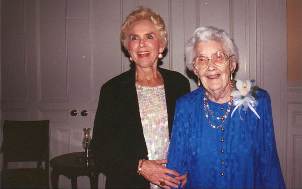 Sister Rose Regina Smith '50, G'90, CSJ, with her mother, Ursula R. Casey Smith ‘24