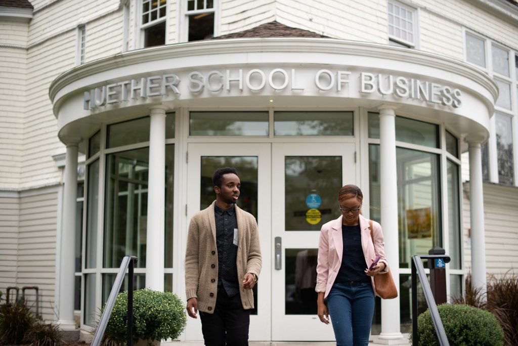 Students at Huether School of Business
