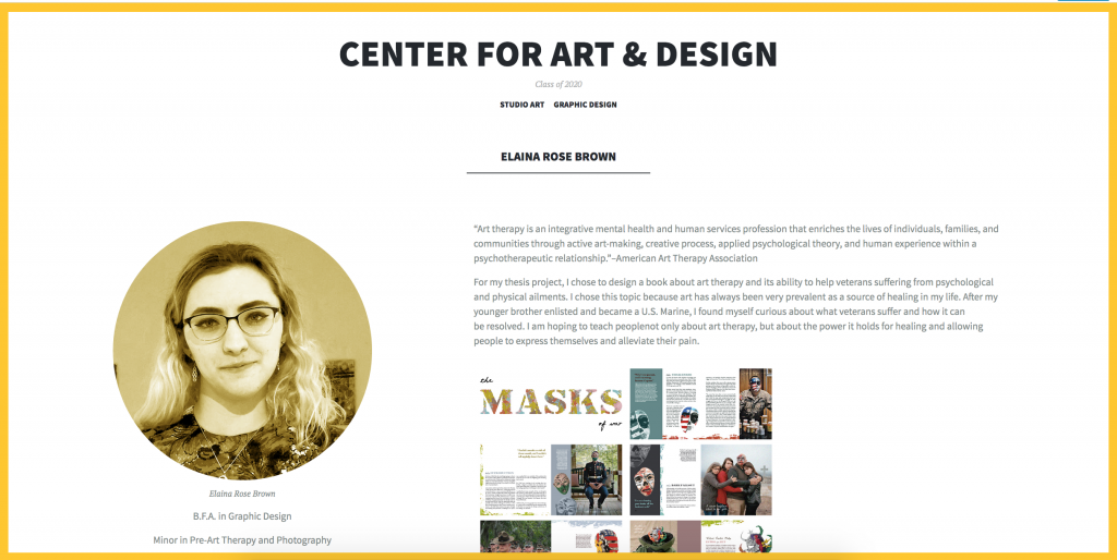 Center for Art & Design Senior Show site