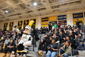 Saint Rose Black Out Game - Basketball Crowd with Fear the Knight