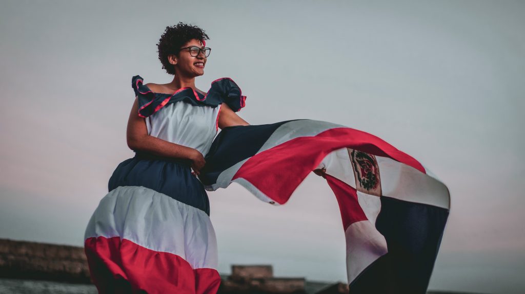 Woman with Dominican Republic Flag - photo by Josue Ladoo Pelegrin