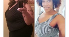 Before and after weight loss photos of Bakeisha McCall