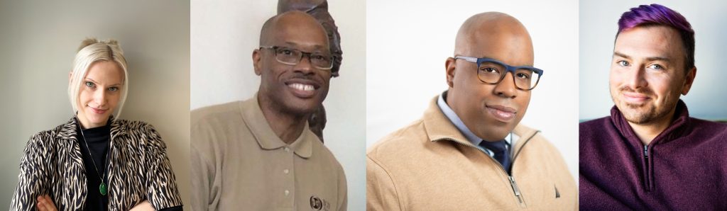 Brynn Watkins, Barry Walston, Ta-Sean C. Murdock, and Nathaniel Gray headline the 2023 Saint Rose Social Work event, "Turning Passion into Action to Build a More Inclusive Community."